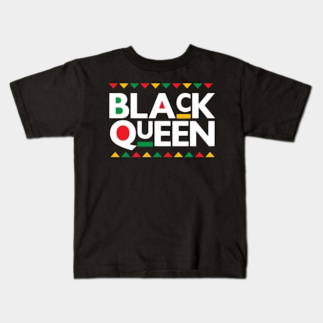 Black Queen, Black Women, Black Girl Magic, Afrocentric Kids T-Shirt by UrbanLifeApparel